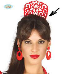PEINETA ANDALUZA ADULTA ROJA GUIRCA REF 16329