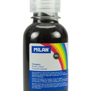 BOTE TEMPERA MILAN 125ml NEGRA COD.03480