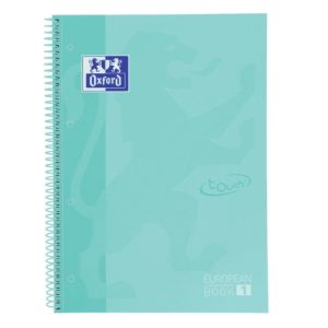 CUAD ESPIRAL A4 90H 90G 5X5 EUROPEAN BOOK 1 OXFORD  ICE MINT TOUCH
