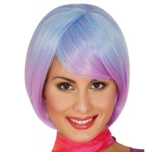 PELUCA DISCO AZUL/ MORADO DEGRADADO CORTA  REF 4001 GUIRCA