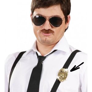 placa policia dorada ref18145