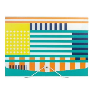 CARPETA ACORDEON 13 C. GOMA CON BOTÓN VERDE
