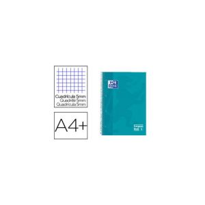 CUAD ESPIRAL A4 80H 90G 5X5 EUROPEAN BOOK 1 OXFORD AQUA TOUCH