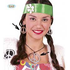 CONJUNTO PENDIENTES COLGANTE PLATEADO HIPPIE REF 18234