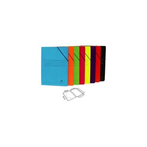 CARPETA Fº CARTON GOMAS Y SOLAPAS NEGRA
