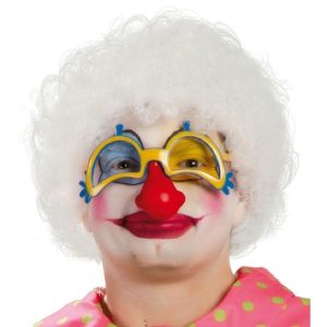 PELUCA RIZOS PAYASO BLANCO REF 90206 GUIRCA