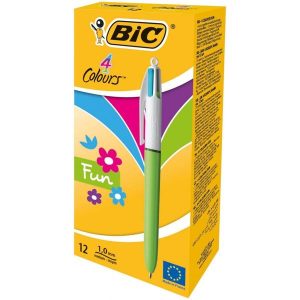 C/12 BOLIGRAFO BIC 4 COLORES FASHION