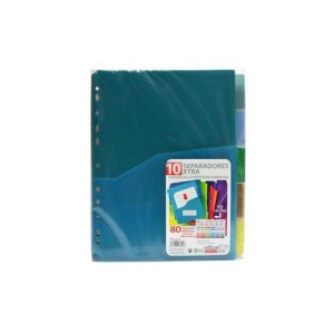 SET 10 SEPARADORES XTRA CON BOLSILLO COLORLINE R:93211