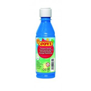 BOTELLA TEMPERA LIQUIDA AZUL CYAN 250ML 50221 JOVI
