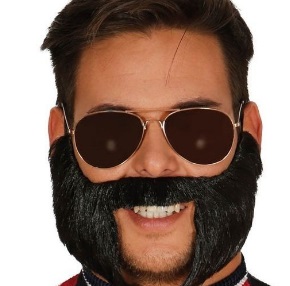 BIGOTE CON PATILLAS 11955