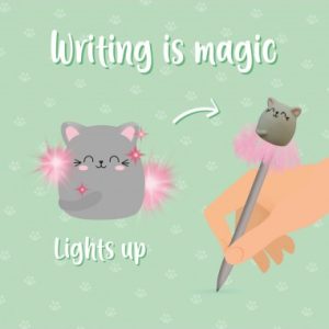 KITTY BOLIGRAFO CON GATO LUMINOSO WRITING IS MAGIC LEGAMI