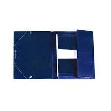 CARPETA Fº GOMAS SOLAPAS FORRADAS PVC AZUL