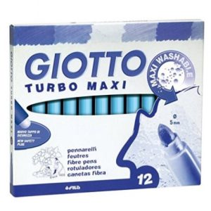 C/12 ROTULADORES GIOTTO TURBO MAXI AZUL CELESTE R:456028