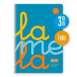 CUADERNO ESPIRAL Fº 80H 90G 3MM AZUL CUADROVIA PP.