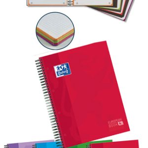 CUADERNO ESPIRAL 120H A4 CON SEPARADORES EUROPEAN BOOK 4, 4 COLORES OXFORD