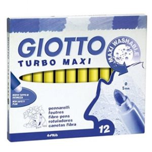 ROTULADOR TURBO MAXI GIOTTO AMARILLO CAJA 12