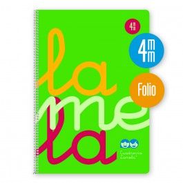 CUADERNO ESPIRAL Fº 80H 90G 4MM VERDE CUADROVIA PP.