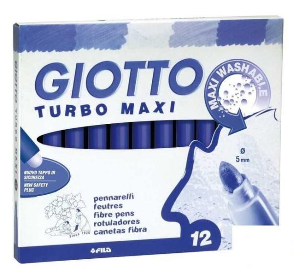 ROTULADOR TURBO MAXI GIOTTO AZUL CAJA 12