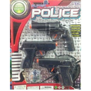 SET TRES PISTOLAS CON PLACA DE POLICIA
