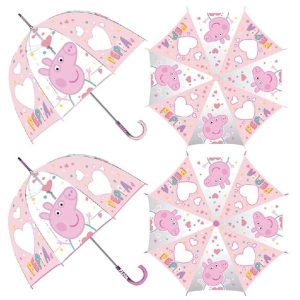 PARAGUAS BURBUJA TRANSPARENTE PEPPA PIG 46 CM