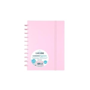 CUADERNO INGENIOX A4 100H CUADRICULA ROSA