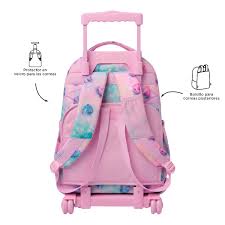 MOCHILA RUEDAS BOMPER RENGLONES GLITTER 2511P 1KB
