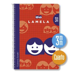 LAMELA CUADROVIA 3MM ESPIRAL A5 40H 70G TAPA BLANDA