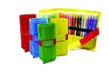 PLUMIER ENROLLABLE 24 ROTULADORES DOBLE PUNTA CARIOCA