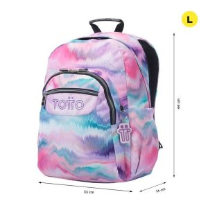 MOCHILA TOTTO ACUARELES GLITER PALLAY ROSA CODE: MA04ECO021-2411N OKD
