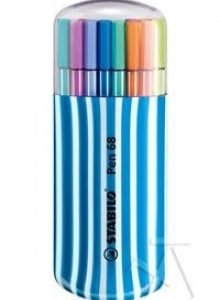 ESTUCHE 20 COLORES SURTIDOS ZEBRUI TURQUESA STABILO PEN 68