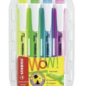 ESTUCHE 4 MARCADORES FOSFORITOS STABILO SWING COOL 275-4