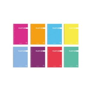 CUAD PLASTIPAC A4 100H 90G MICROP. 5 COLORES 5X5 PROPILENO