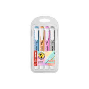 ESTUCHE 4 MARCADORES FLUOR STABILO SWING COOL NUEVO