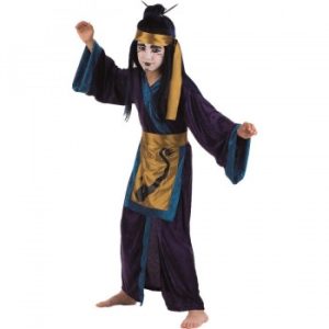 DISFRAZ INFANTIL SAMURAI MORADO Y AZUL TALLA 9-11 AÑOS