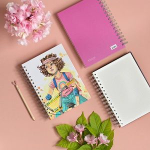 CUADERNO ESTHER GILI BICICLETA TAPA DURA CON ANILLAS 192 PAG