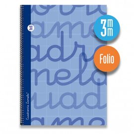 CUAD. LAMELA A4 3MM TAPA EXTRAD. AZUL