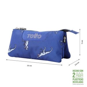 ESTUCHE TOTTO ECO- FRIENDLY TRES DEPARTAMENTOS MULTIUSO TABLERO CODE: AC52ECO012-2416Z 9JB