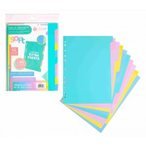 JUEGO SEPARADOR A4 PP SOFT EXTRA FUERTE 10 POSICIONES