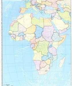 PAQ/50 MAPAS COLOR ÁFRICA POLÍTICO MUDOS