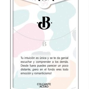 PC22090B COLGANTE DE ACERO PLATEADO LETRA B