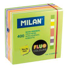 CUBO 400 NOTAS ADHESIVAS 76X76 VERDE MILAN
