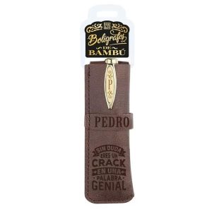 119 PEDRO BOLIGRAFO BAMBÚ Y FUNDA