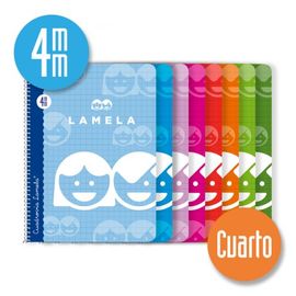 LAMELA CUADROVIA A5 ESPIRAL 4MM 40H 70G TAPA BLANDA