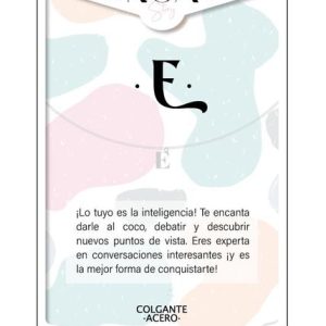 PC22090E COLGANTE DE ACERO PLATEADO LETRA E