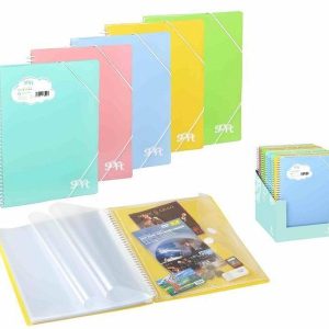CARPETA ARCHIVEX SOFT PP 20 FUNDAS SOBRE TURQUESA ESPIRAL